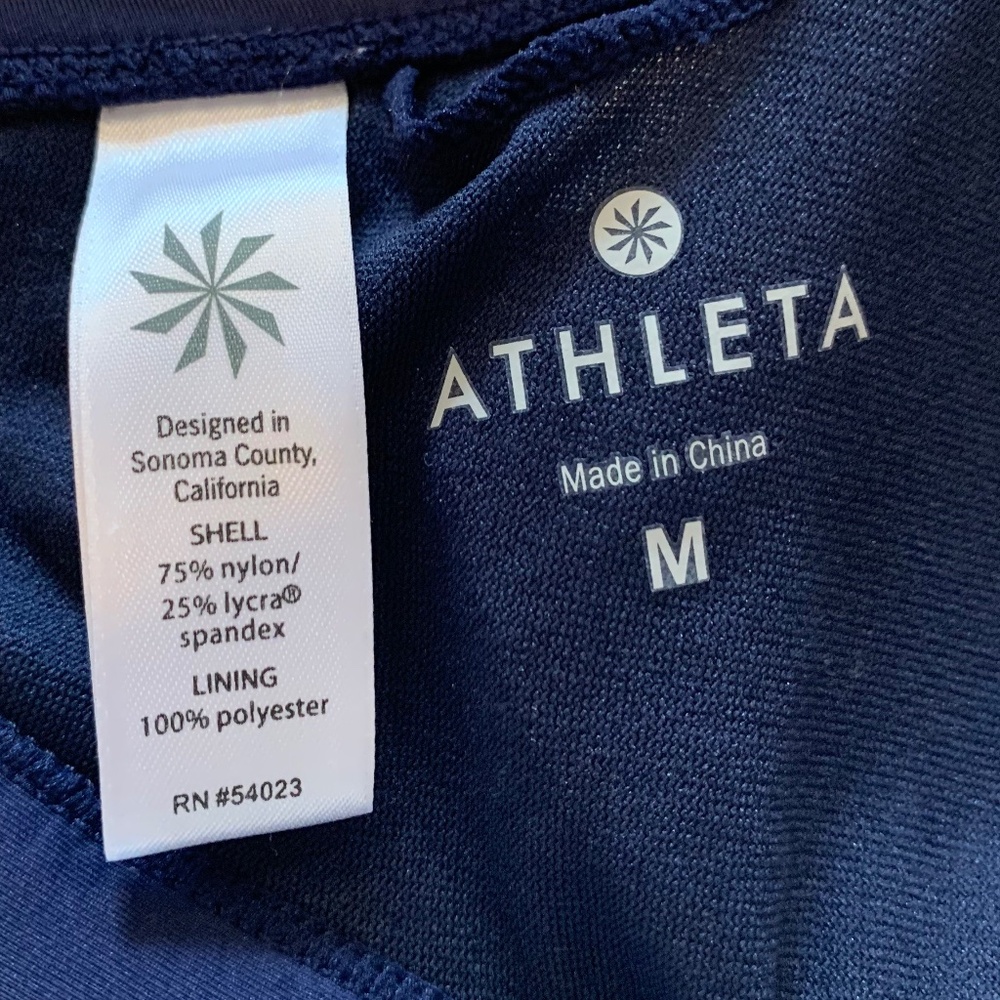 EUC – Athleta – Strappy Bikini Top – Navy – Size Medium - Picture 5 of 7